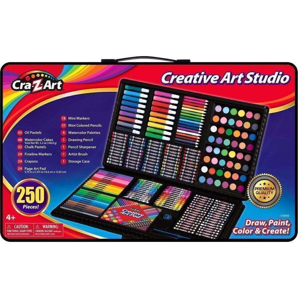 Cra-Z-Art 250-Pc. Creative Artist Studio - Draw, Paint, Color & Create